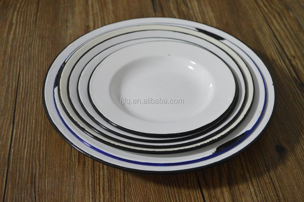 20 cm Cheap Steel Enamel Plate Pie Dish with different Sizes