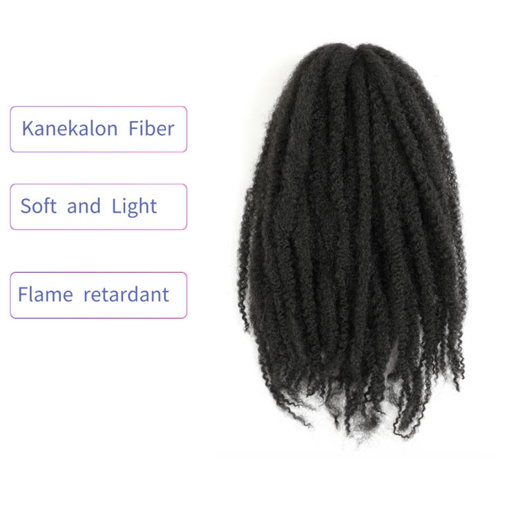 18"  marley hair twist afro braiding extensions locs crotchet braids jamaican colored afro kinky braid cuban twist marley hair