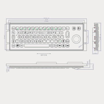 Teclado de quiosque robusto