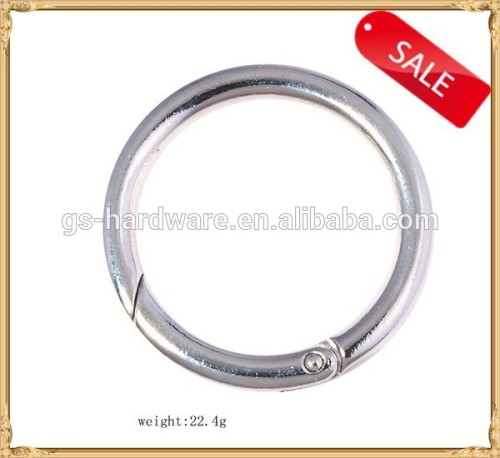 High quality zinc alloy spring O buckle, metal spring rings, metal buckles factory, JL-386