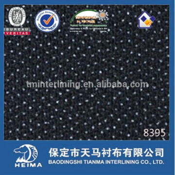 polyester woven fusible interlining 8395 twill adhesive interlining fabric