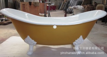 ceramic cast iron tub