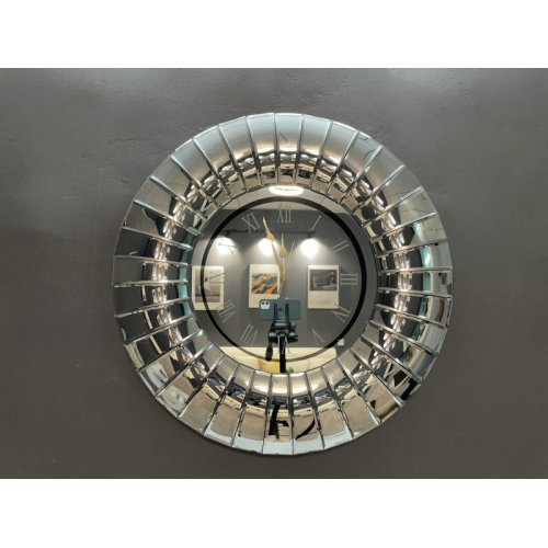 Miroir rond énorme horloge miroir