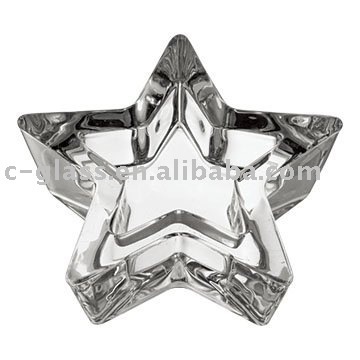 star shape glass candle holder