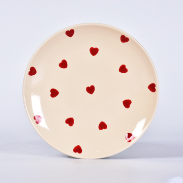 Ensembles d&#39;assiettes Valentine Hearts Series vaisselle