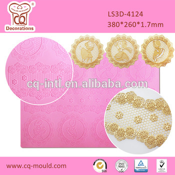 Baking Supplies Sweet Lace Mat Silicone Mold for Cake Making