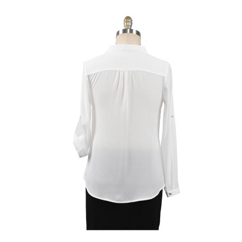 Ruffle Blouse Shirts Office Lady 2020