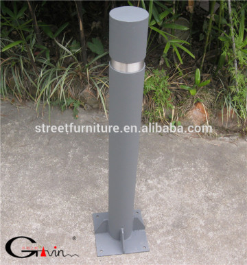 Surface mounted steel parking bollard metal traffic bollard