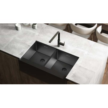 Nehrđajući čelik Crna pregača prednja modernog sudopera