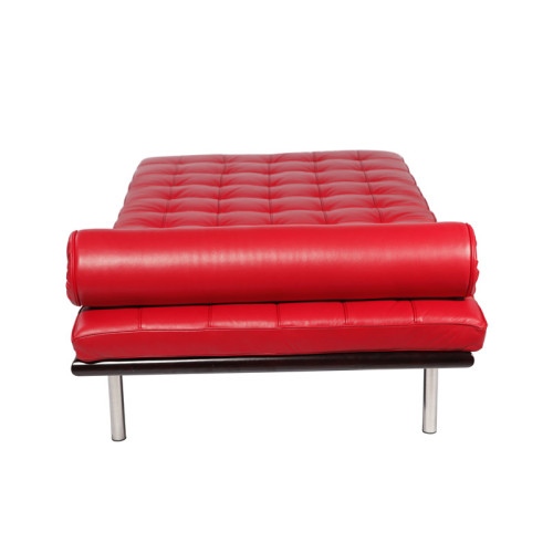 Comfortable Mid-Century Modern Leather Bench