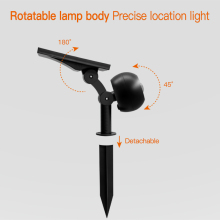 Solar Wall Lamp Solar Rechargeable Lawn Lights Courtyard Light RGB