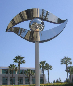 grande sculpture polished stainless steel outdoor abstract sculpture