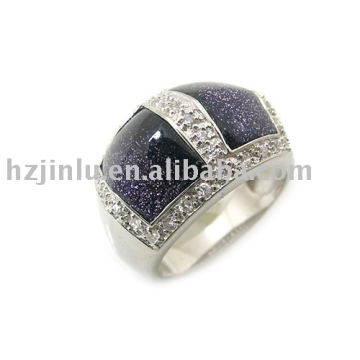 Silver ring, silver ring with color stone