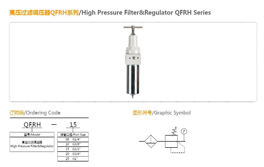 Qfrh Series High Pressure Filter&Regulator (Asia Series)