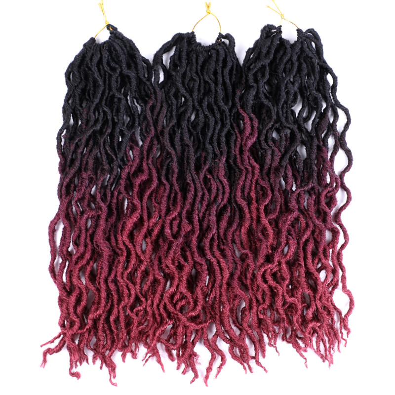 Gypsy Locs Crochet Braids Bohemian Locs Wavy Goddess Faux Locs Boho Synthetic Twist hair Dreadlock Braiding Hair