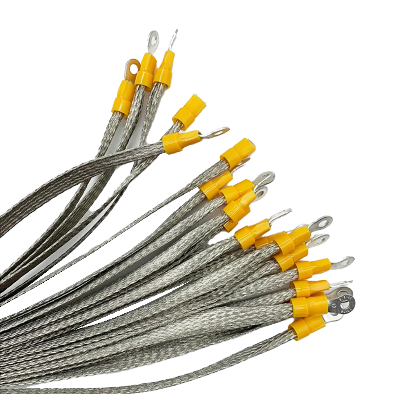 Ring Terminal 10-12AWG Crimp Braid Copper Flat Cable
