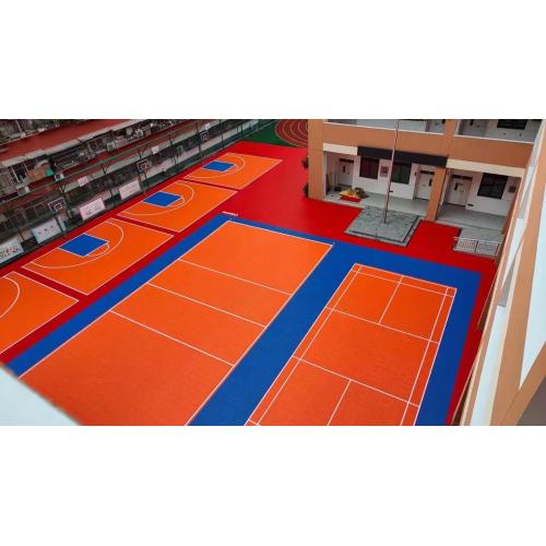 PP Interlock Tiles Elastic Plastic met rubberen kussen eronder