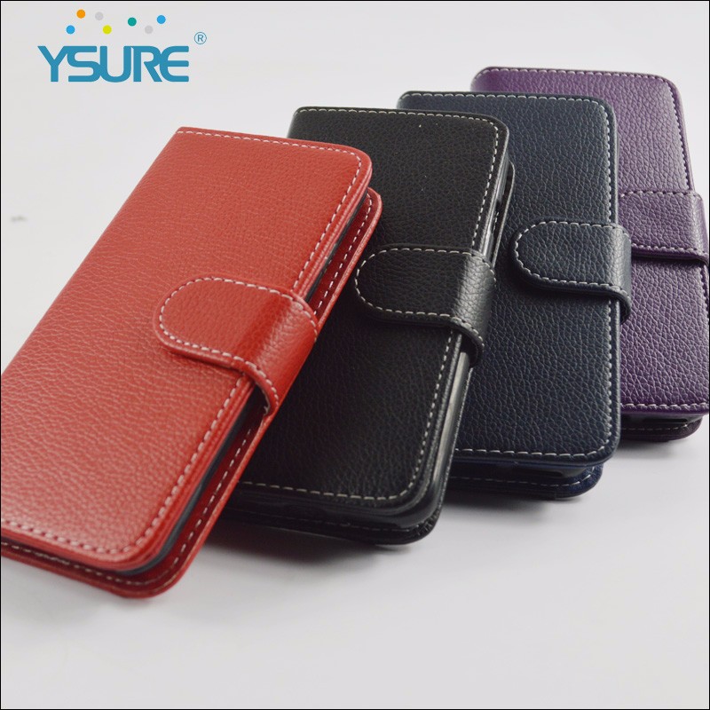 2 in 1 litchi pattern leather case with removable inner shell with mirror slot