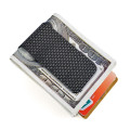 Carbon Fiber Silver Money Clip för korthållning