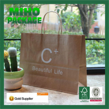 high quality silkscreen printing paper bag