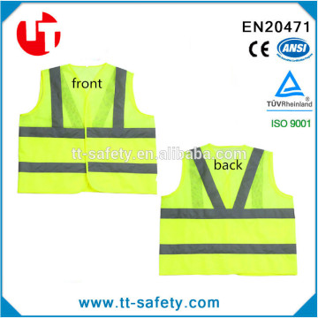 yongkang factory cheap polyester reflective safety fluorescence orange yellow vest