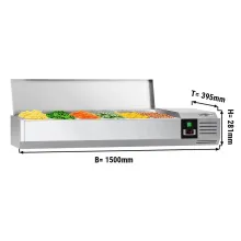 Salad Preparation Counter, Salad Bar Preparation Workbench Unit Refrigerator Counter Chiller