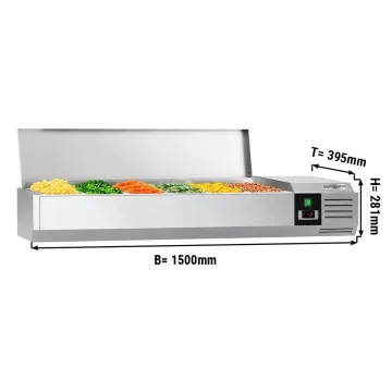 Salad Preparation Counter, Salad Bar Preparation Workbench Unit Refrigerator Counter Chiller