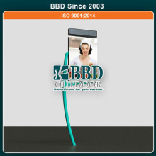 One sided street pole advertise small outdoor lightbox slim