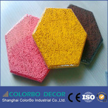 Wood wool acoustic panel and wooden acoustic panel