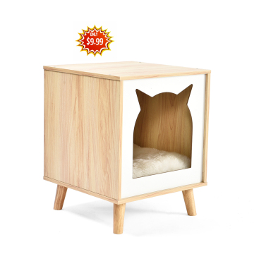 Big Sale Cat Wooden Furniture Cat House With Removable Cat Bed