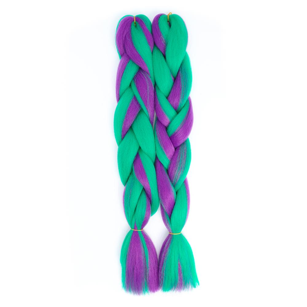 MYZYR Long Ombre Jumbo Synthetic Braiding Hair Braid K anek alon Hair Extensions Rainbow Pink Blonde Purple Crochet Braid MUMUPI