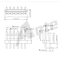 3.96mm IDC 90 ° 웨이퍼 커넥터 시리즈 AW3963R-NP-FW