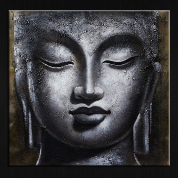 Handpaint Canvas Buddha Painting Painted Decor Art Modern