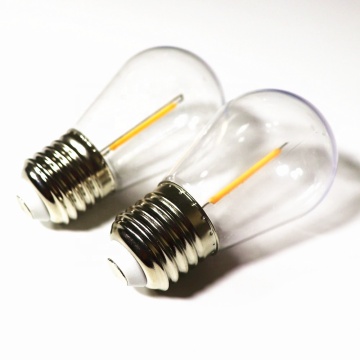 Replaceable S14 LED Bulbs with Plastic Shell, String Light, Shatterproof