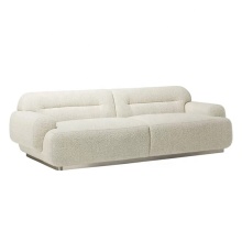 Creative Simple Curved Three-Seat Sofa Wool Flannelette Corner wool Sofa For Bed