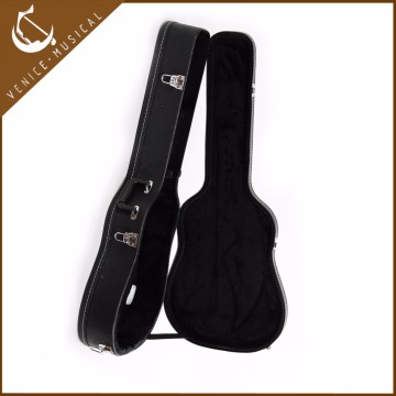 high end black guitar case wooden guitar case