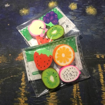 Fruit Shape Pencil and ballpen Eraser