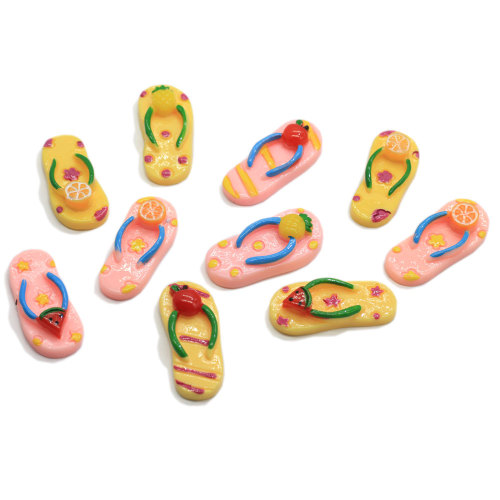 Fornitura di frutta decorazione ragazza pantofola resina artigianale kawaii sandali infradito per fermagli per capelli fai da te art deco gioielli per bambini ornamento