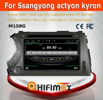 HIFIMAX Android 4.4.4 special car gps navigation system for Ssangyong Actyon Kyron auto radio dvd gps with car accessories