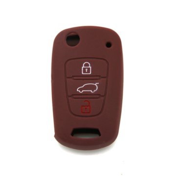 KIA 3 buttons silicon car key case