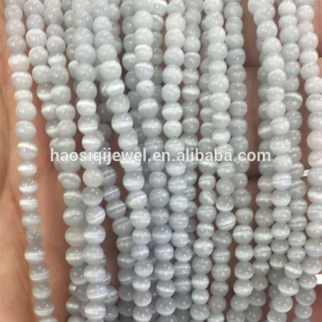 Wholesale white cat eye beads natural gemstone colorful cat eye stone beads