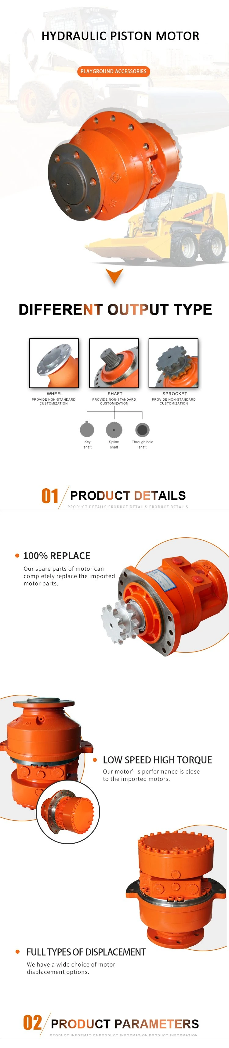 rexroth mcr05スキッドステアローダー用の油圧トラベルモーターファイナルドライブモーター