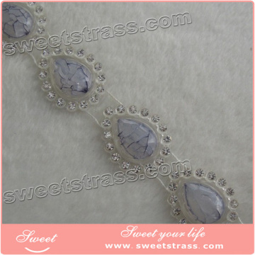 Factory wholesale stretch plastic rhinestone banding roll