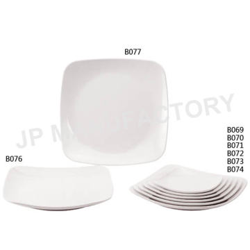 10 inch 100% Melamine White Square Plates Dishes