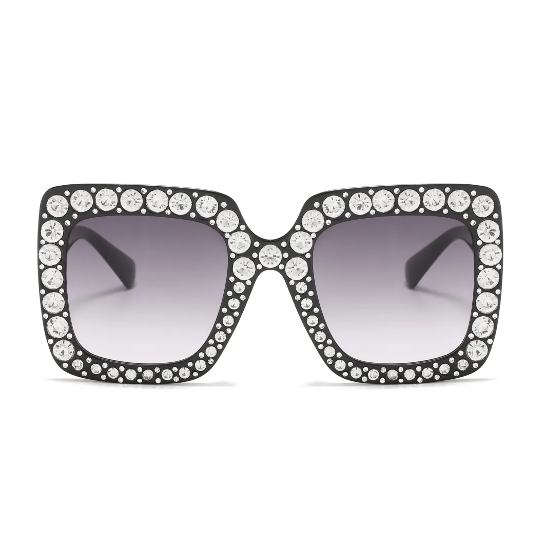 2020 Square Low MOQ Fashion Sunglasses with Diamond