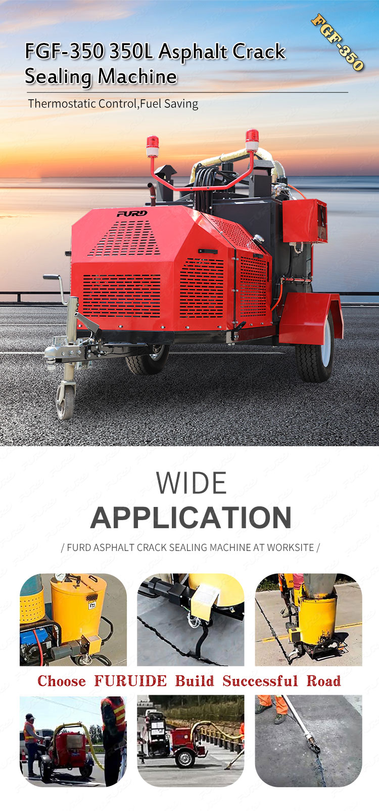 350L asphalt crack repair machine