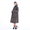 Cloak check Korean cashmere coat