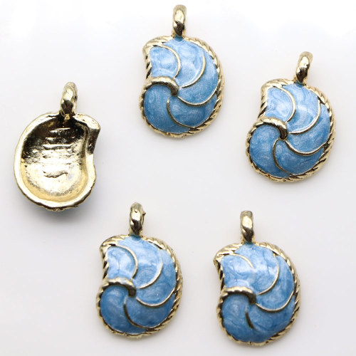 Classic Alloy Sea Snail Enamel Beads 100pcs Diy Craft Accessory Fashion Pendants Charms Kawaii Ornament Store