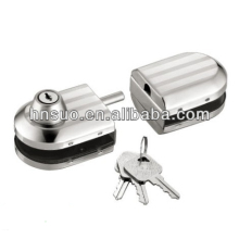 glass sliding push lock