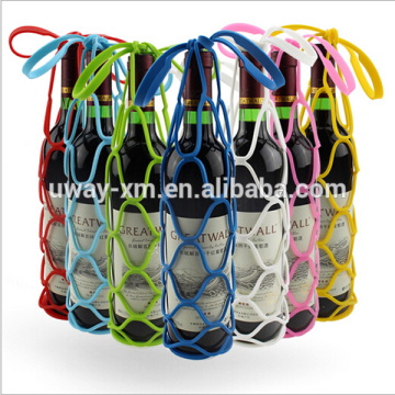 Foldable silicone wine holder/wine basket